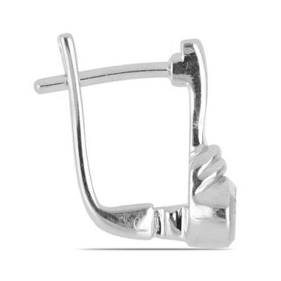 BUY 925 SILVER NATURAL WHITE DIAMOND DOUBLE CUT GEMSTONE  EARRINGS